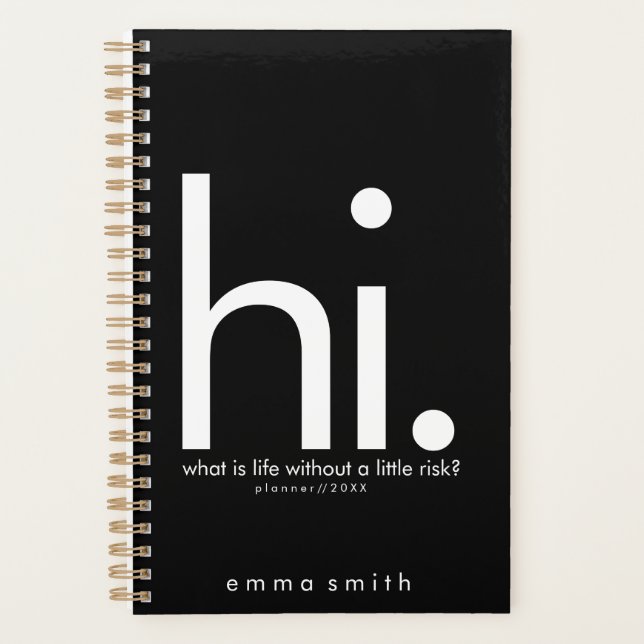 Black Typography Planner (Front)