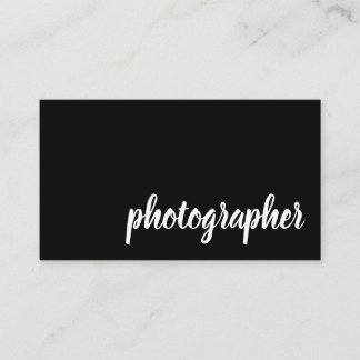 Black Typography Simple Modern  Business Cards