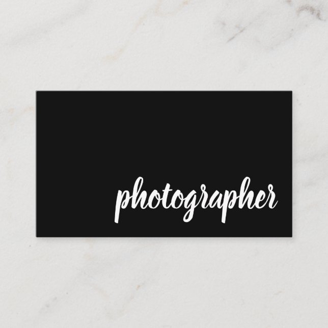 Black Typography Simple Modern  Business Cards (Front)