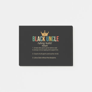 Black Uncle Definition Proud Uncle Post-it Notes