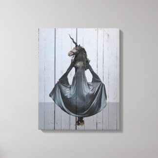 Black unicorn canvas print