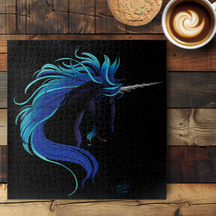 Black Unicorn Jigsaw Puzzle