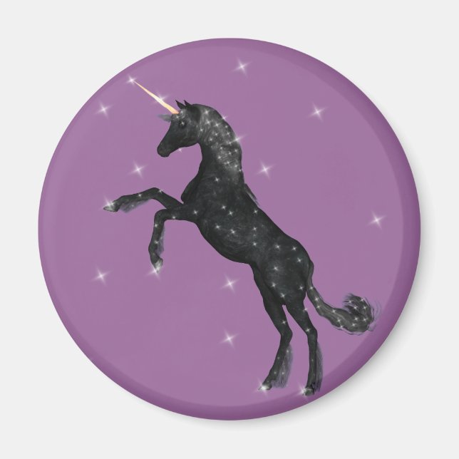 Black Unicorn Magnet (Front)
