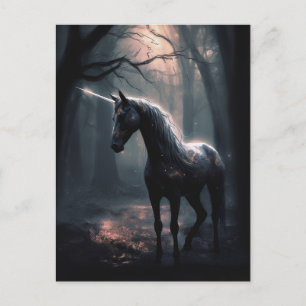 Black Unicorn Postcard