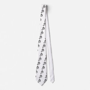 black unicycle icon tie