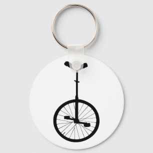Black Unicycle Keychain