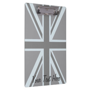 Black Union Jack Flag Design Clipboard