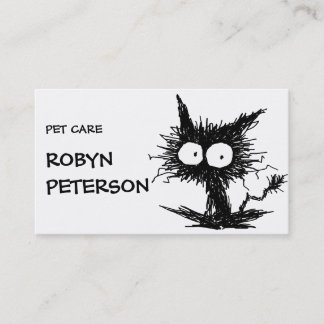 Black Unkempt Kitten GabiGabi Business Card