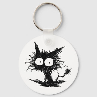 Black Unkempt Kitten GabiGabi Keychain