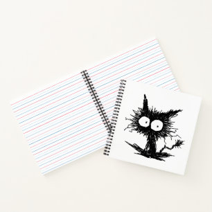 Black Unkempt Kitten GabiGabi Notebook