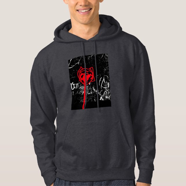 black unusual sweatshirt for men (Front)