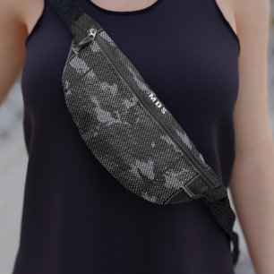 Black Urban Camo Monogram Fanny Pack