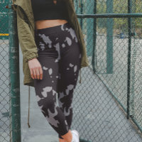 Black Urban Grey Camouflage Camo Pattern Military
