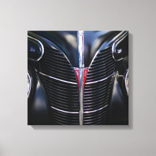 Black V8 Wrapped Canvas