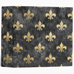 Black Velvet Fleur De Lis Mardi Gras Orleans Binder