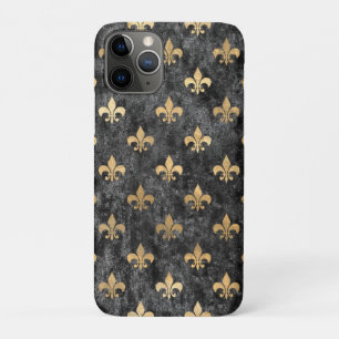Black Velvet Fleur De Lis Mardi Gras Orleans iPhone 11 Pro Case