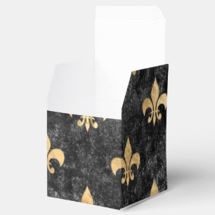 Black Velvet Fleur De Lis Mardi Gras Orleans Favor Box