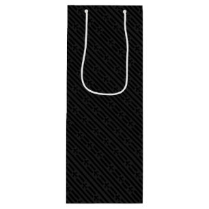 Black Velvet Fleur de Lis Wine Gift Bag
