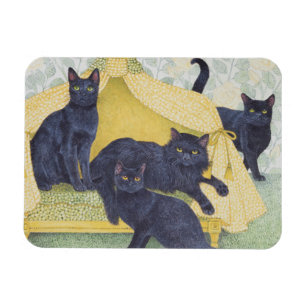 Black velvet magnet