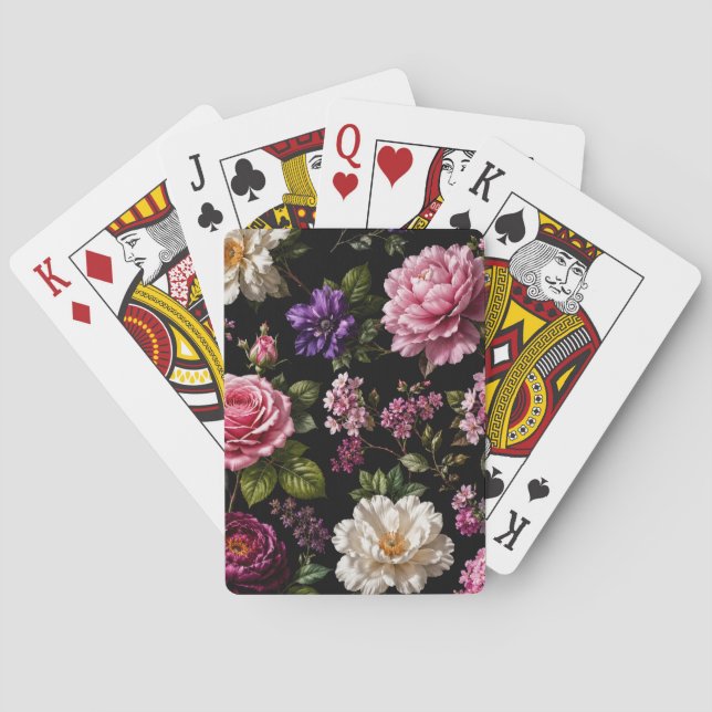 Black Velvet Rose   Playing Cards (Back)