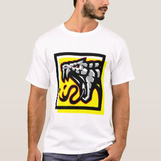 Black Venomous snake yellow and red  T-Shirt