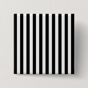Black Vertical Stripes 2 Inch Square Button