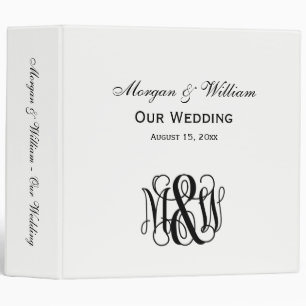 Black Vine Script Monogram B&G DIY BG Binder
