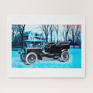 Black vintage car art jigsaw puzzle