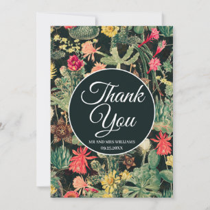 Black Vintage Colourful Cactus Invitation