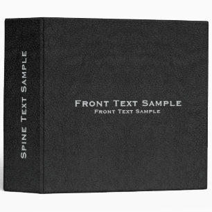 Black vintage faux leather texture Gray Typography Binder