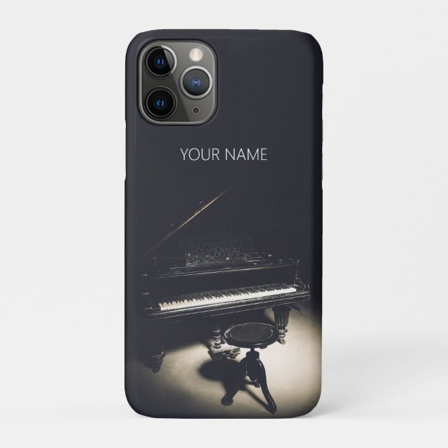 Black vintage grand piano  Case-Mate iPhone case (Back)