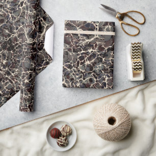 Black Vintage Marbled Paper