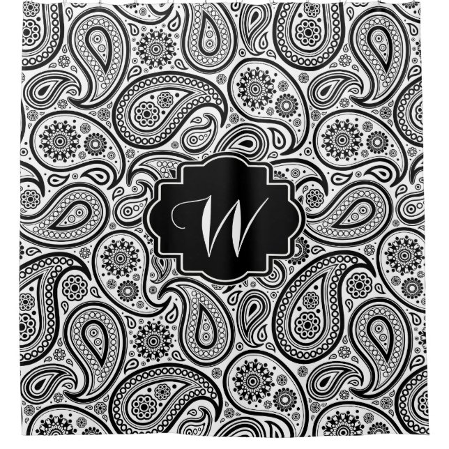 Black Vintage Paisley Pattern (Front)