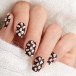 Black Vintage Santa Claus Watercolor Christmas Minx Nail Art<br><div class="desc">Celebrate the holiday season with this charming vintage Santa Claus face nail art design. Featuring a classic black background with a beautifully detailed watercolor depiction of Santa's jolly face, this festive nail art is perfect for adding a touch of nostalgia and holiday cheer to your look. Ideal for those who...</div>
