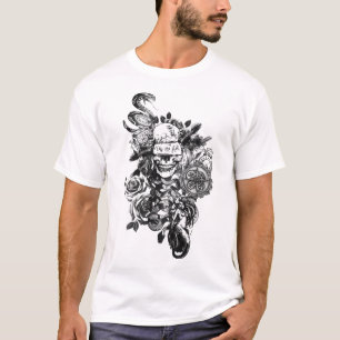 Black Vintage Skull T-Shirt