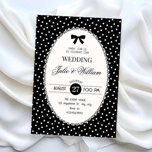 Black vintage wedding invitation (Creator Uploaded)