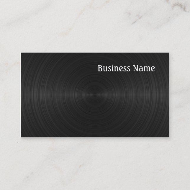 Black vinyl business card (Front)