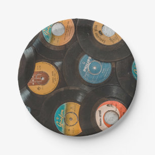 Black Vinyl Classic Records Paper Plate