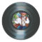 Black Vinyl Music Record Label Sticker &Your Photo