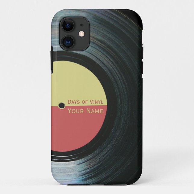 Black Vinyl Record Effect iPhone 5/5S Coque (Dos)