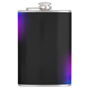 Black Violet Gradient Glow Hip Flask