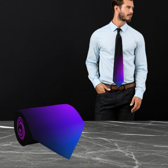 Black Violet Gradient Glow Tie (Creator Uploaded)