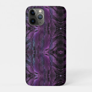 Black Violet Purple Feathered design iPhone 11 Pro Case