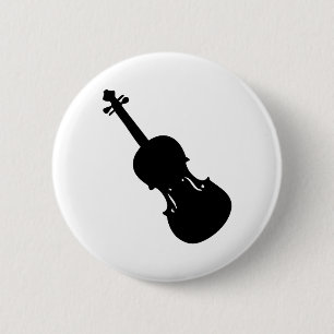 black violin icon 2 inch round button