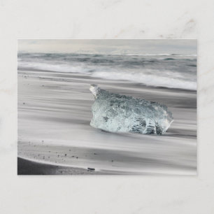 Black Volcanic Beach Vatnajokull National Park Postcard