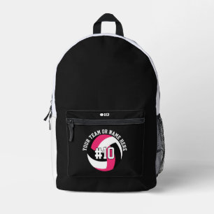 Black Volleyball Backpack Player Team Teen Girls