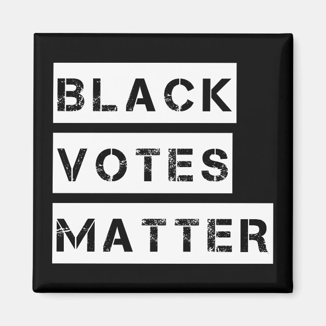 Black Votes Matter Stencil Custom Colors Magnet (Front)