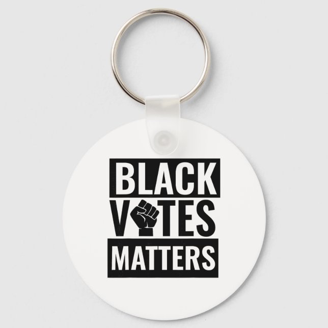 Black Votes Problem  Keychain (Front)