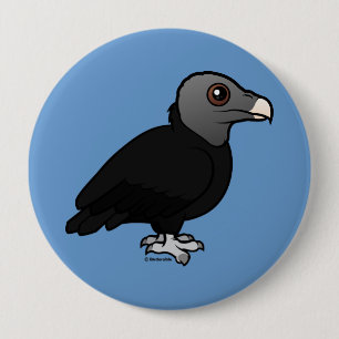 Black Vulture 4 Inch Round Button
