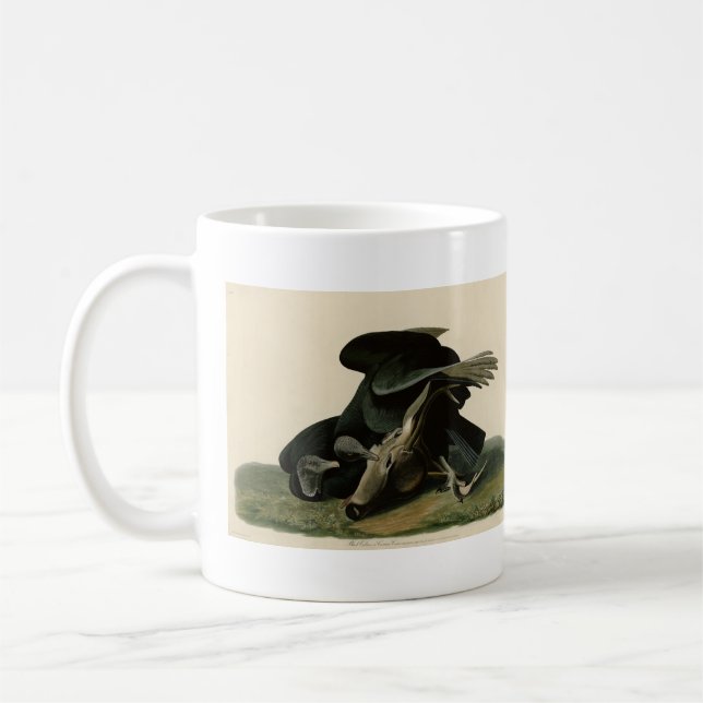 Black Vulture, from Audubon's Birds of America Coffee Mug (Left)